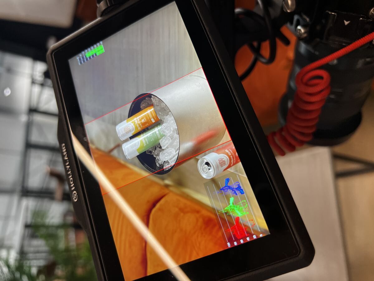 SUPPtember — behind the scenes camera monitor showing SUPP product